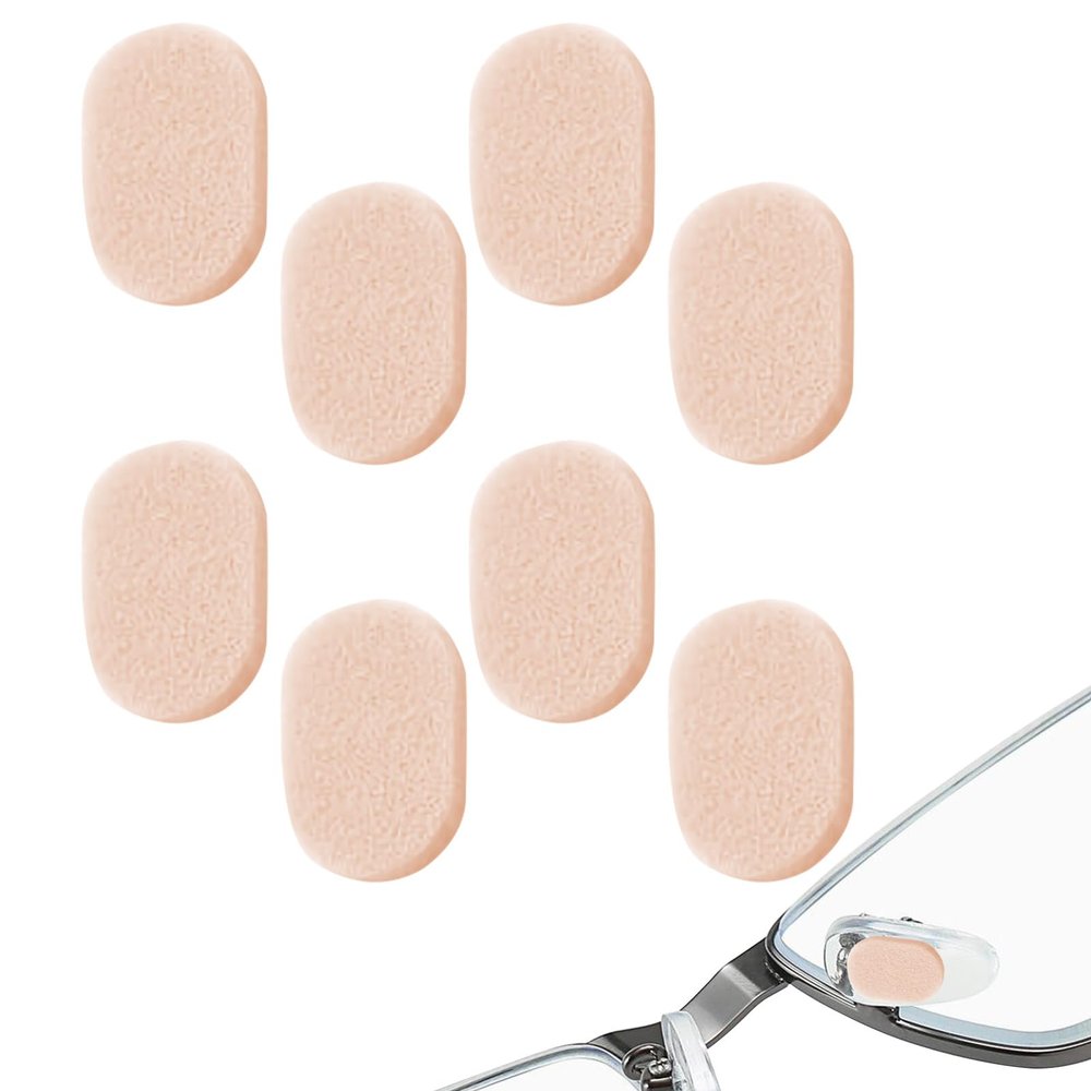 40 Pairs EVA Foam Nose Pads for Glasses, Ultra Soft and Lightweight Cushions Non Slip Replacement Pads, for Eyeglasses,Sunglasses (Beige, Oval)
