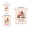 TailorYYCustomZ Personalized Drawstring Christmas Santa Bag, Santa Reindeer Monogram Letter Custom Name Reusable Christmas Gift Bag for Xmas Package Storage and Party Supplies Favors L 1Pc view 2