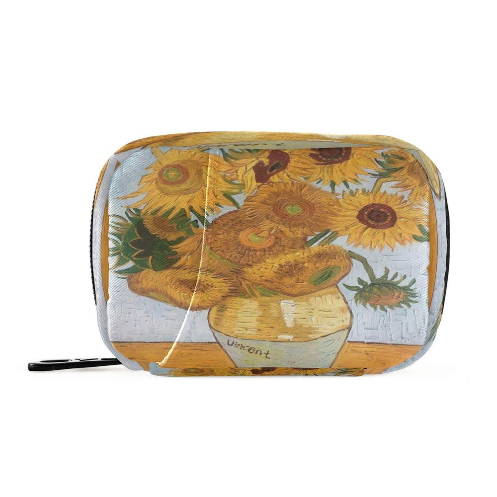 Travel Pill Case Sunflower Weekly Small Pill Box 7 Day Pill Box Pill Organizer Bag