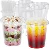 100 Sets Clear Plastic Buckets with Lids and Straws, 32 Oz Drink Bucket with Handle Disposable Cocktail Pails for Beach Pool Halloween Football Parties Bar Beer view 1