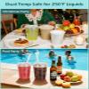 100 Sets Clear Plastic Buckets with Lids and Straws, 32 Oz Drink Bucket with Handle Disposable Cocktail Pails for Beach Pool Halloween Football Parties Bar Beer view 2