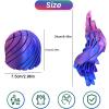 3D Printing Slime Ball Fidget Toy, Gear Liquid Flow Ball Sensory Fidget, 3D Printed Fidget Stress Relief Sphere, Sensation Stress Relief Balls for Anxiety ADHD (Blue Silver) view 2