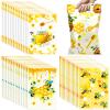 Resflyar 100 PCS Bee Party Favor Gift Bags, Honeybee Floral Goodie Candy Treat Plastic Bags with Handles for Birthday Baby Shower Wedding Decoration Party Favor Supplies view 1