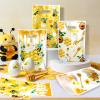 Resflyar 100 PCS Bee Party Favor Gift Bags, Honeybee Floral Goodie Candy Treat Plastic Bags with Handles for Birthday Baby Shower Wedding Decoration Party Favor Supplies view 3