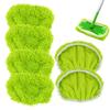 Mop Refill Pads 6PCS Microfiber Mop Heads Replacement with Elastic Band Dry and Wet Mopping Cloth Refills for Spray Hardwood Floor Cleaning is Not Included view 1