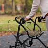Rnyleeg Leopard Print Rollator Walker Seat and Backrest Rollbar Covers Fashion Walker Seat Cover for Ladies Soft Rollator Accessories Washable and Removable view 3