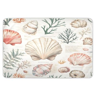 CEBUGI 34 x 52Washable Underpads Heavy Absorbency Waterproof Incontinence Bed Pads Watercolor Seashell Pee Pads for Adults Kids and Baby