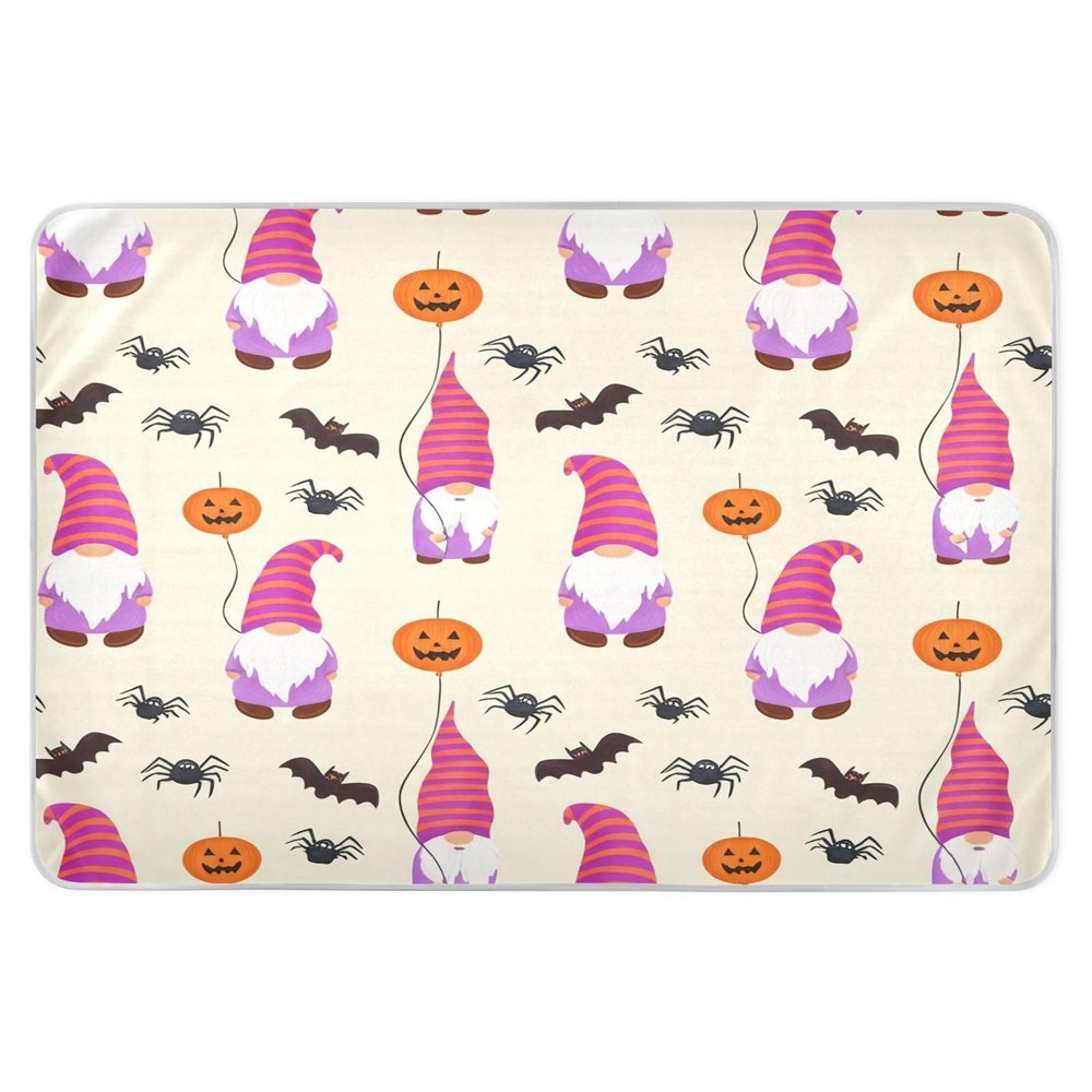 CEBUGI 34 x 52Washable Underpads Heavy Absorbency Waterproof Incontinence Bed Pads Gnomes Bats Pee Pads for Adults Kids and Baby