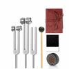 Sound Healing Tuning Fork Set, 128Hz 258Hz 512Hz Frequencies, Weighted and Unweighted with Activator for Meditation, Yoga, Chakra Balancing, Sound Therapy view 1