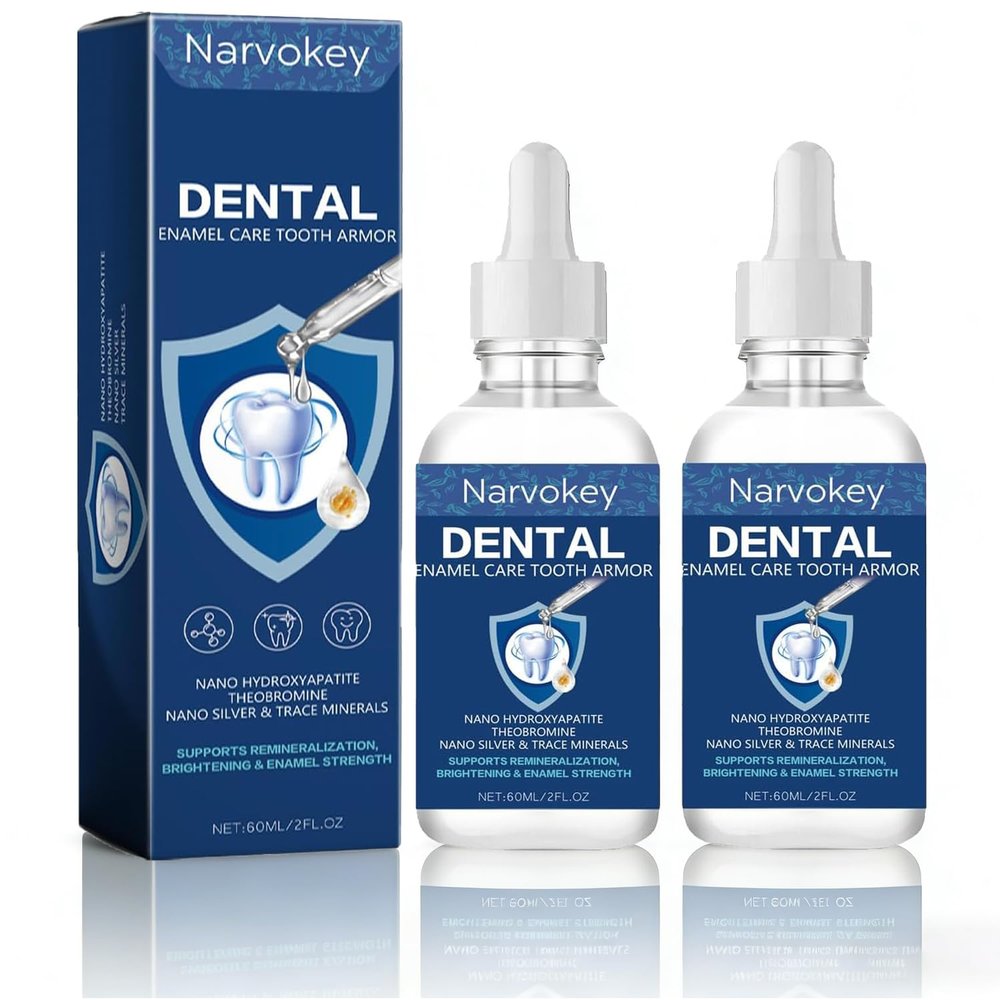 Cavity Repair Tooth Armor Transparent Enamel Strengthening Formula Drops with Hydroxy for Cavity Defense Health, Daily Oral Care Solution-2Packs