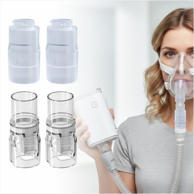 4 Pcs Hose Adapter Sets Compatible with AirMini Device, Breathing Tube Connector (Transparent)