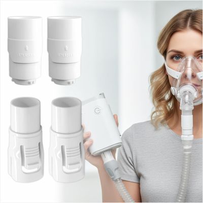 4 Pcs Hose Adapter Sets Compatible with AirMini Device, Breathing Tube Connector (White)