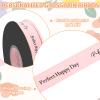 PATIKIL Personalized Grosgrain Ribbon, 25/32 Inch x 40 Yards Perfect Happy Day Polyester Ribbon for Holiday Party, Wedding Decoration, Gift Wrapping, Light Pink view 3