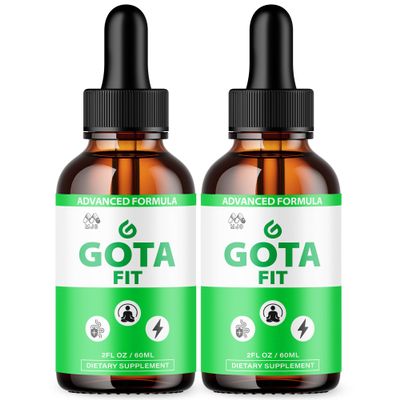 (2 Pack) Gota Fit Drops, Official GotaFit Liquid Drops with All Natural Ingredients, Advanced Gota Fit Formula for Overall Health & Wellness Support with Premium Vitamins for Women & Men (60 Servings)