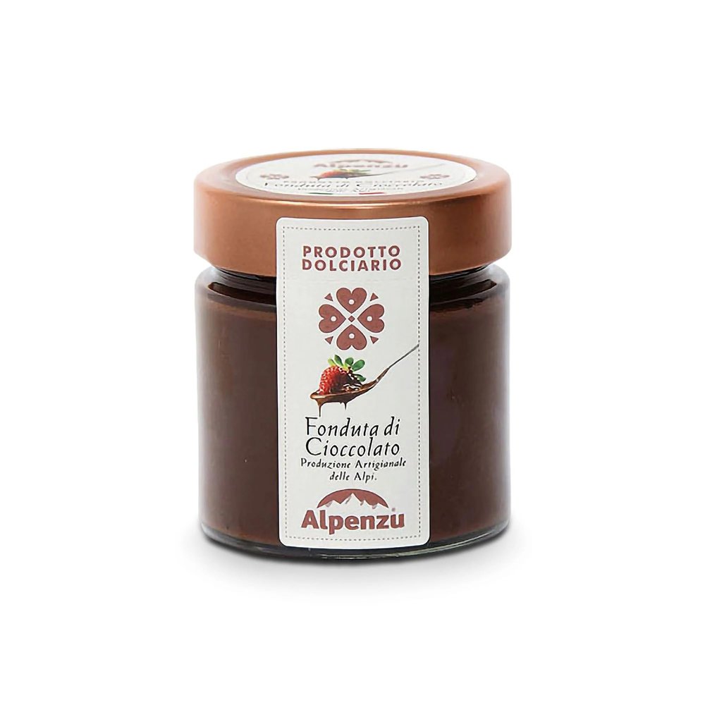 Alpenzu Chocolate Fondue - How can you resist the temptation of chocolate? - Perfectly smooth and velvety - Artisanal - Versatile for dipping fruits, biscuits, or garnishing desserts - 9.17oz