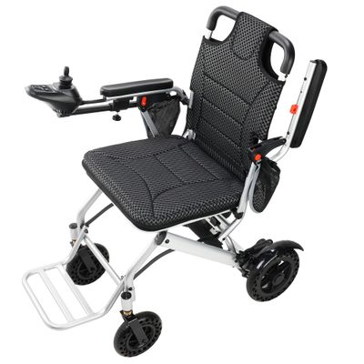 33lbs Ultra-Lightweight Folding Electric Wheelchair, 15-Mile Range & 264lbs Capacity, Portable Power Chair with Dual Motors for All-Terrain Use
