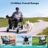 33lbs Ultra-Lightweight Folding Electric Wheelchair, 15-Mile Range & 264lbs Capacity, Portable Power Chair with Dual Motors for All-Terrain Use view 3