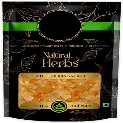 FO White Moringa Gum - Safed Moringa Gond - Lab Tested - Treats Digestion - Skin and Hair Problems - Sahajan Gond - Gond Sonjana - Pure & Natural (50 Grams)