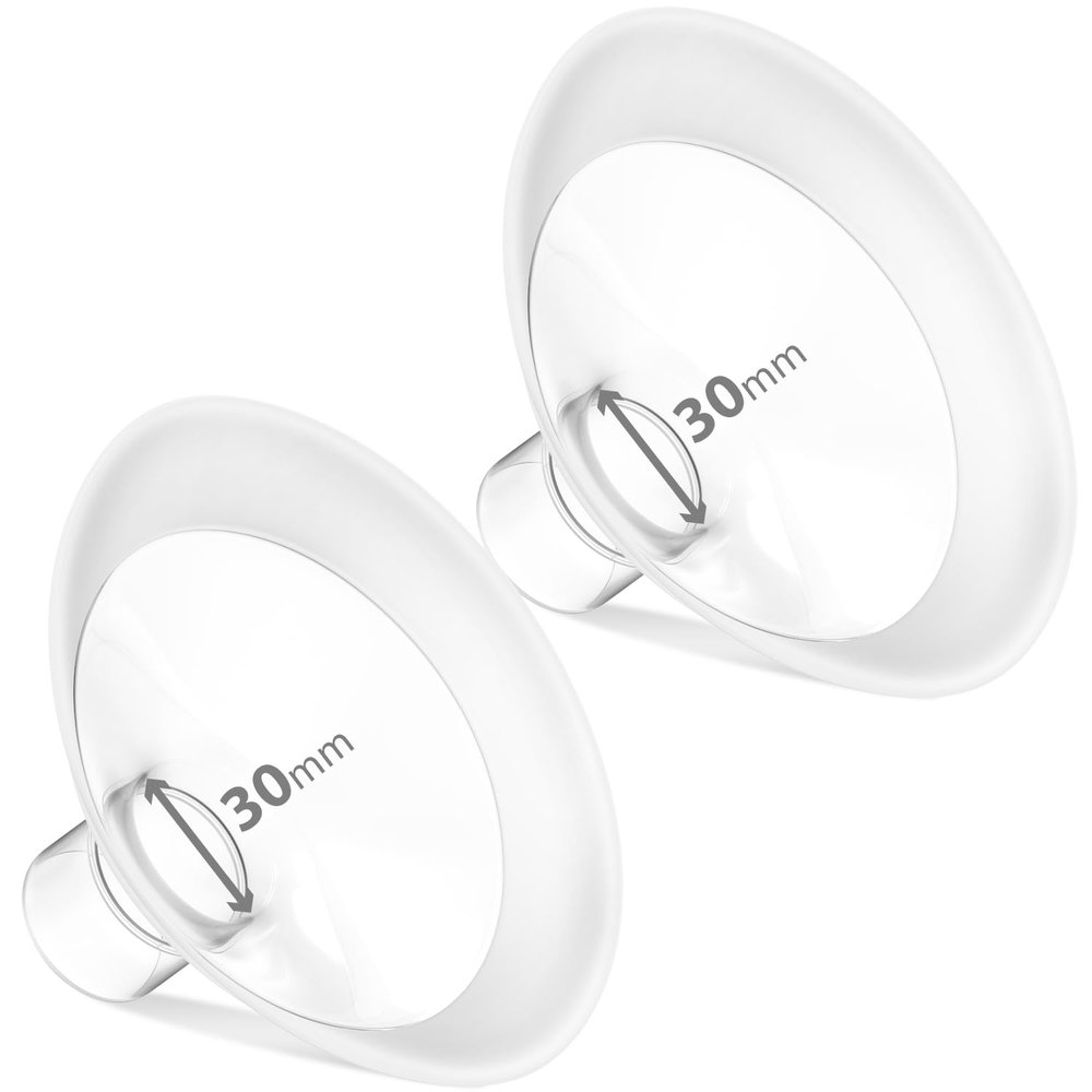2 Pack 30mm Soft Rim Flanges for Medela Pump in StyleCompatible with Symphony, Sonata, Freestyle, Maxflow, PersonalFit and Lansinoh Signature Pro