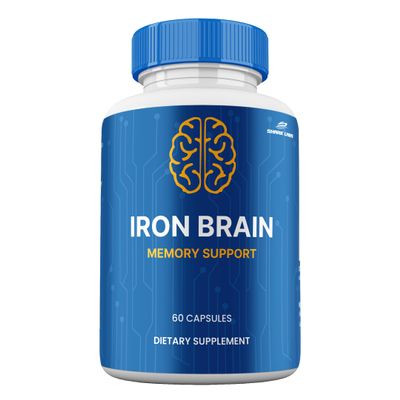(1 Pack) IronBrain Capsules, Maximum Potency Neuro Support, Official Iron Brain All Natural Blend Brain Pills Focus and Memory