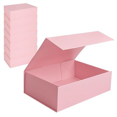 8 Pack Gift Boxes with Magnetic Closure Lids, Pink Magnetic Closure Gift Box, Rectangle Collapsible Decorative Boxes, for Wedding, Christmas, Birthdays, Mother's Day,Pink 8 Pack,10.27.53.1in