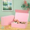 10 Pack Pink Gift Box with Magnetic Lids, Luxury Gift Boxes for Presents, Rectangle Collapsible Decorative Boxes, for Wedding, Christmas, Birthday,Pink 10 Pack,10.27.53.1in view 2