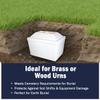 At Peace Memorials Urn Vault, Single Urn Vault for One, Ground Burial Urn Vault, Holds One Adult Cremation Urn for Human Ashes, Durable Cremation Urn Vault for Cemetery Burial (White) view 4
