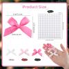 300 Pcs Mini Satin Bows with Adhesive Dots, 2 Inch Small Ribbon Bows for Gift Wrapping, Cake Toppers, Greeting Cards, Wedding Favors & DIY Party Decor (Pink) view 2