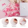 300 Pcs Mini Satin Bows with Adhesive Dots, 2 Inch Small Ribbon Bows for Gift Wrapping, Cake Toppers, Greeting Cards, Wedding Favors & DIY Party Decor (Pink) view 3
