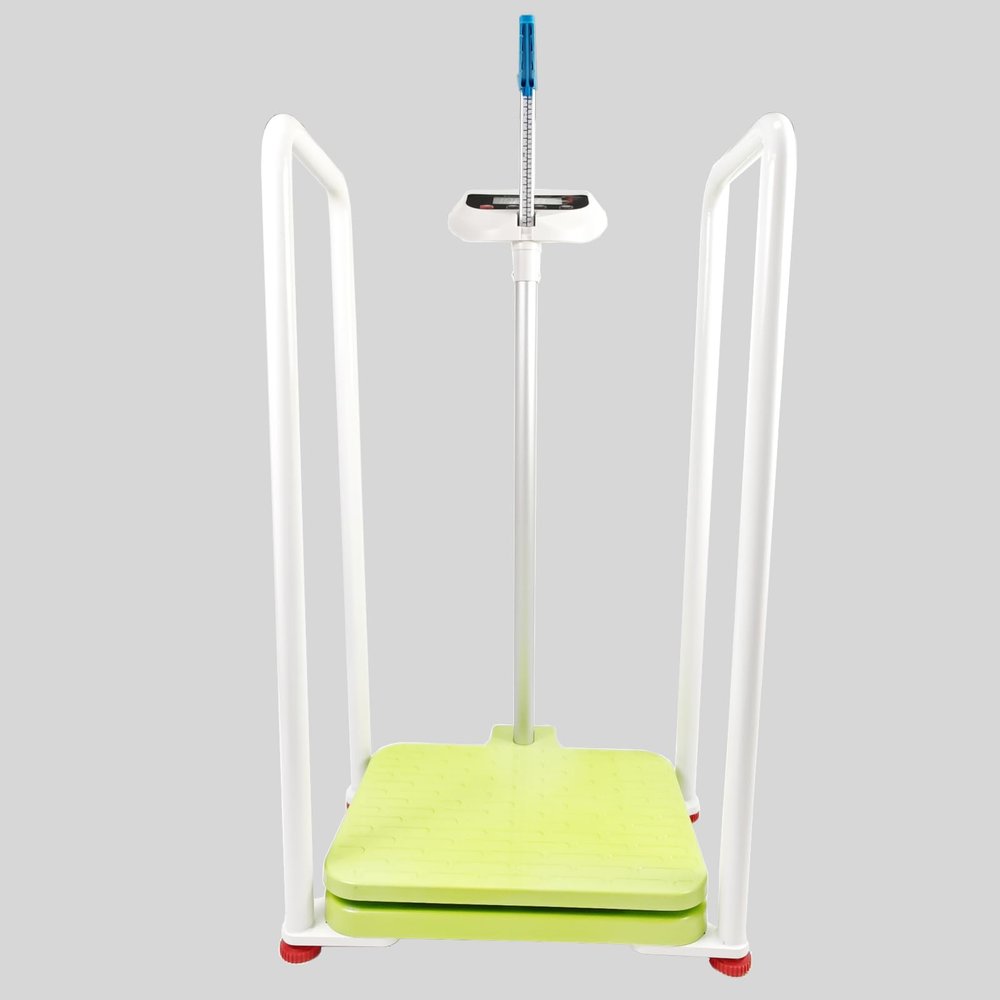 Assist The Elderly in Measuring Weight gain While Standing, with an Electronic Scale with armrests, Suitable for use in clinics, Hospitals, Schools, Nursing Homes Armrest Tree Teeth Tender Green