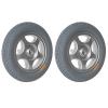 12 1/2 x 2 1/4 Wheelchair Wheel Replacement (Pair), 12 inch Rear Wheel Assembly for Electric Wheelchairs, Full Tire Back Wheel Replacement Parts view 1