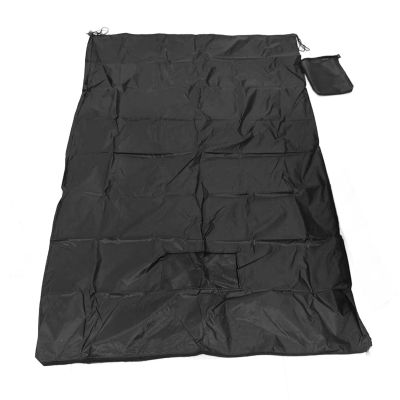 WiseZythum Lawn Tractor Leaf Bag, Oxford Cloth Water Garden Leaf Collector, Grass Catcher Bag with Zipper Drawstring and Mesh Ventilation, Large Capacity Leaf Collection Bag