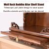 Buddha Statue Stand, Wall-Mounted Offering Table, Wooden Carved Temple Shelf for Guan Gong Guanyin Statues view 3