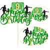 Ephlyn 1 Pack Happy 9th Birthday Soccer Ball Cake Topper Sport Football Cake Picks for Soccer Ball Theme Kids 9th Birthday Party Cake Decorations Supplies view 4