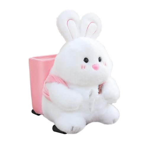2-in-1 Car Tissue Holder & Trash Bin - Cute Plush Doll Design, Armrest Hanging Storage Box for Paper & Garbage, Perfect Car Organizer for Kids & Families