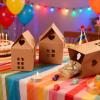 Holiday Candy Boxes - 30 Pack House Shaped Containers, Christmas Cookie and Treat Boxes for Kids Adults, Decorative Packaging for Parties, Weddings, Birthdays, Festivals, and Family Gatherings view 3