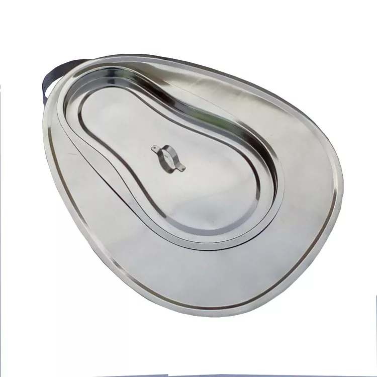 Premium Quality Stainless Steel Female Bed Pan with Cover