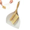 Mini Broom Dustpan Set, Wooden Handle Dense Bristles, Desk Cleaning Broom Use with Dustpan, Kitchen Tabletop Bedroom for Living Room,Cleaning Supplies, Compact Brooms Set for Home view 1