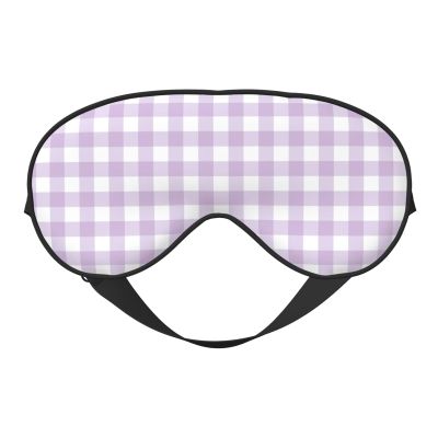 Purple White Plaid Print Sleep Masks for Women & Men, Eye Masks for Sleep, Sleeping Mask Blackout Eye Covers for Travel