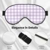 Purple White Plaid Print Sleep Masks for Women & Men, Eye Masks for Sleep, Sleeping Mask Blackout Eye Covers for Travel view 3