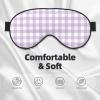 Purple White Plaid Print Sleep Masks for Women & Men, Eye Masks for Sleep, Sleeping Mask Blackout Eye Covers for Travel view 4