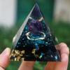 Crystal Pyramid for Positive Energy, Orgonite Amethyst&Obsidian Healing Crystal Pyramids for Reduce Stress Chakra Reiki Healing Meditation Attracts Lucky and Success view 2