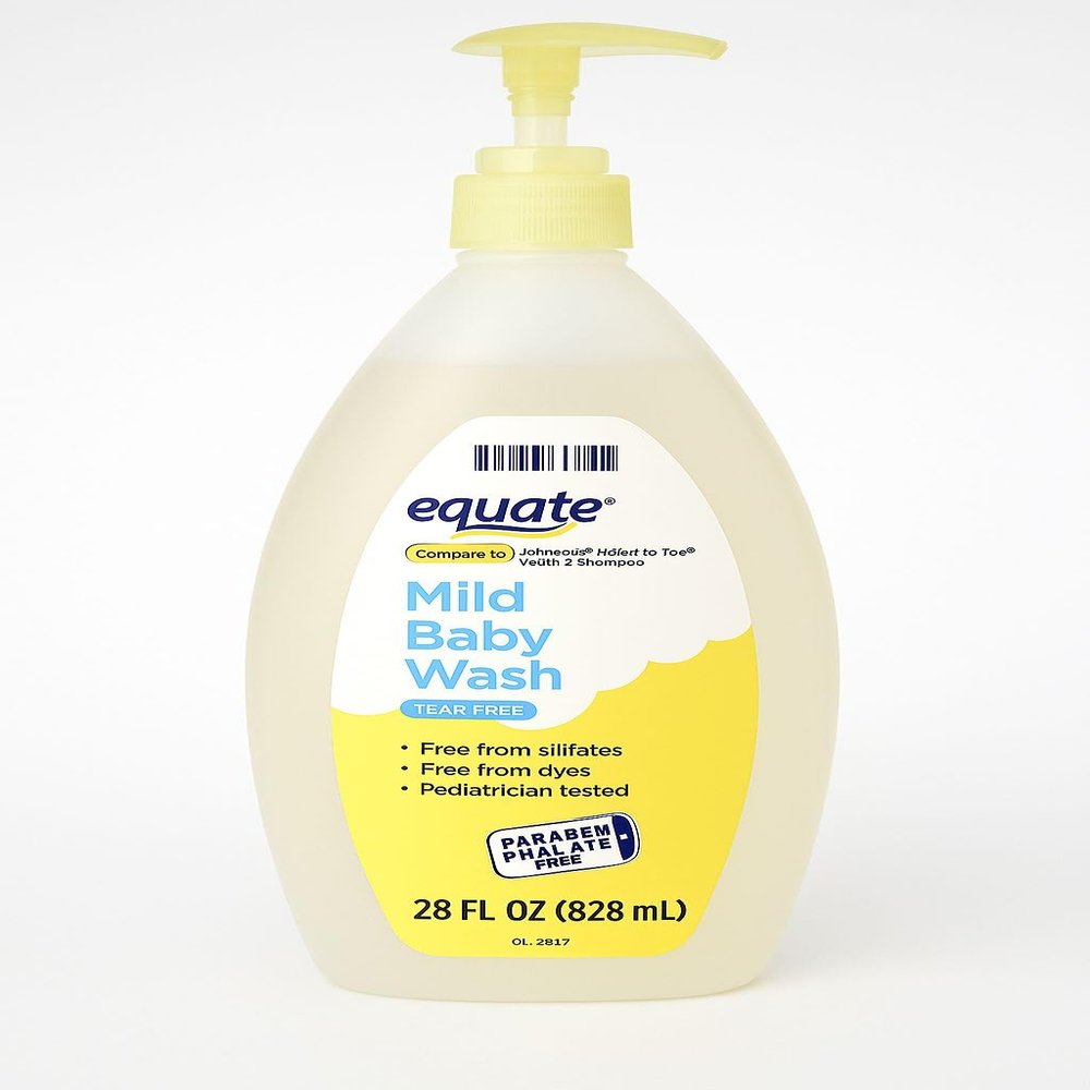 equate mild baby wash pediatrician tested 28 fL oz (828ml) 1 of park