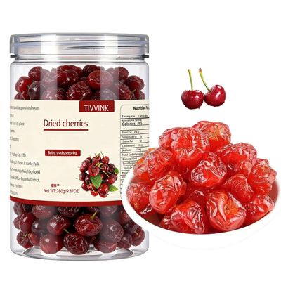 Dried Cherries 280g/9.87OZ,Dried Fruits,Tart Sweet Whole Cherries,Healthy Snacks,For baking.