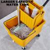 Commercial/Domestic Mop Bucket Set, Mop Bucket and Squeezer Combination, Portable Wheeled Trolley with Mop, Large Capacity Mop Bucket for Home, Industrial, Restaurant Cleaning,32l view 3