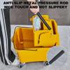 Commercial/Domestic Mop Bucket Set, Mop Bucket and Squeezer Combination, Portable Wheeled Trolley with Mop, Large Capacity Mop Bucket for Home, Industrial, Restaurant Cleaning,32l view 4