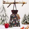 Cute Saint Bernard Dog Puppy Lovers Christmas Bags For Gifts Sacks Buffalo Plaid Red Burlap Drawstring Xmas Gift Bag For All Holidays Party Birthday Santa Claus Christmas Decorations Tree Merchandise view 2