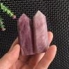 137g 2pcs Lavender Rose Quartz Tower | Healing Crystal Obelisk for Divine Love & Emotional Balance | Soothing Purple Crystal Point for Bedroom & Meditation | Spiritual Decor & Heart Chakra Gift view 2
