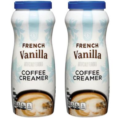 2 Pack - French Vanilla Dry Coffee Creamer, (15 oz Each) Smooth, Rich Vanilla Flavor Shelf-Stable Coffee Creamer Perfect for Home, Office & On-the-Go