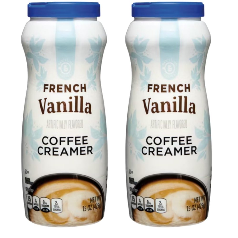 2 Pack - French Vanilla Dry Coffee Creamer, (15 oz Each) Smooth, Rich Vanilla Flavor Shelf-Stable Coffee Creamer Perfect for Home, Office & On-the-Go